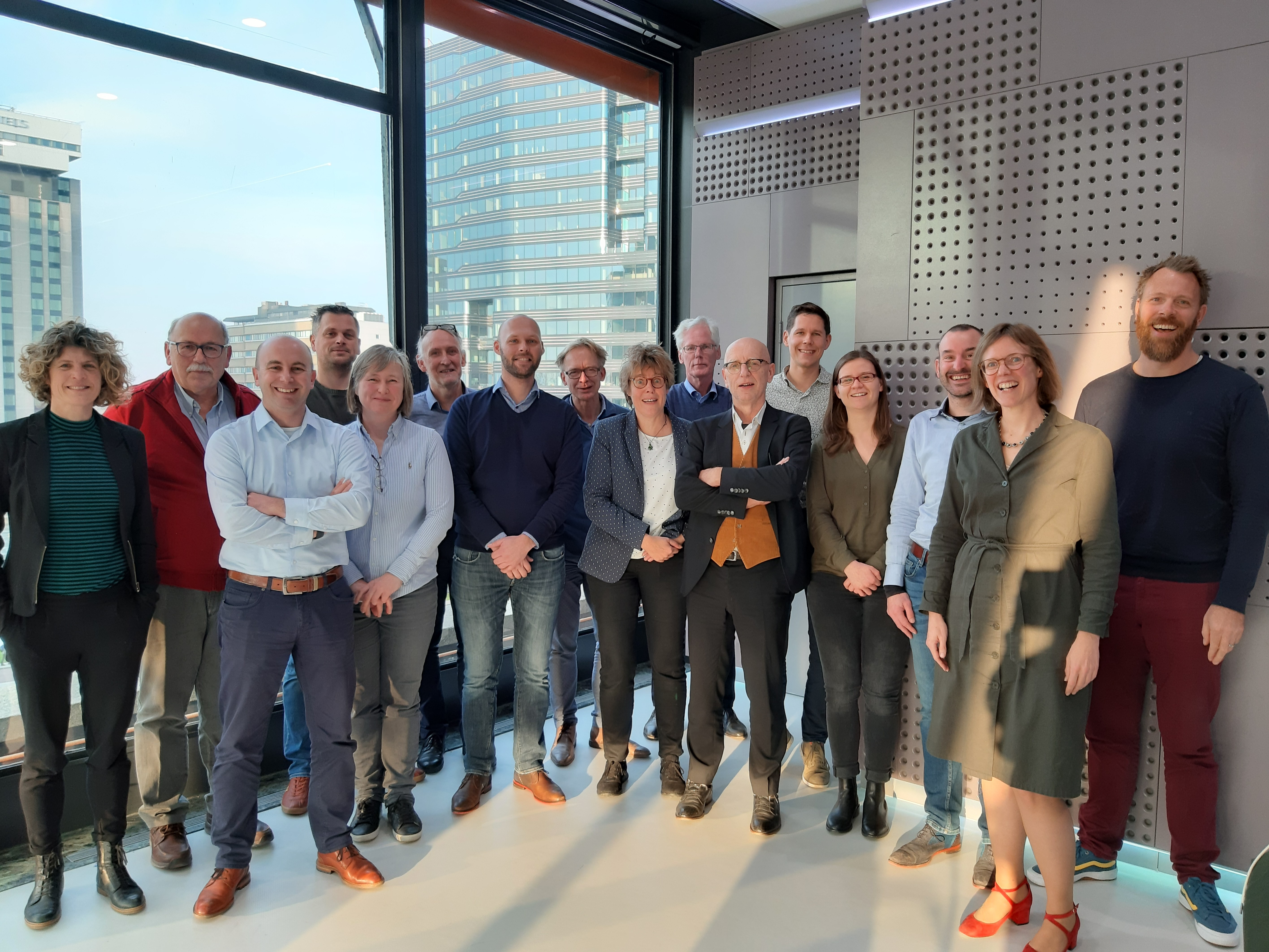 Foto van de deelnemers aan het activiteitenteam Buisleidingen